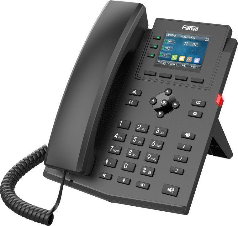 VoIP-телефон Fanvil X303G, 4 линии, 4 SIP-аккаунта, цветной дисплей, PoE, черный (X303G)