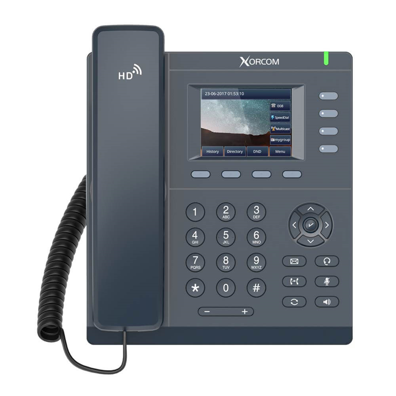 

VoIP-телефон Xorcom UC921G, 4 линии, 4 SIP-аккаунта, цветной дисплей, PoE, черный (UC921G), UC921G