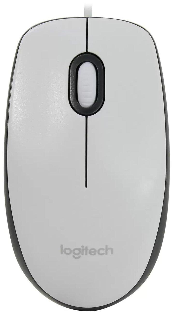 Мышь проводная Logitech M100 1000dpi оптическая светодиодная USB белый 910-006764 720₽