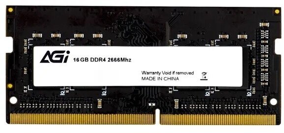 Память DDR4 SODIMM 16Gb, 2666MHz AGI (AGI266616SD138)