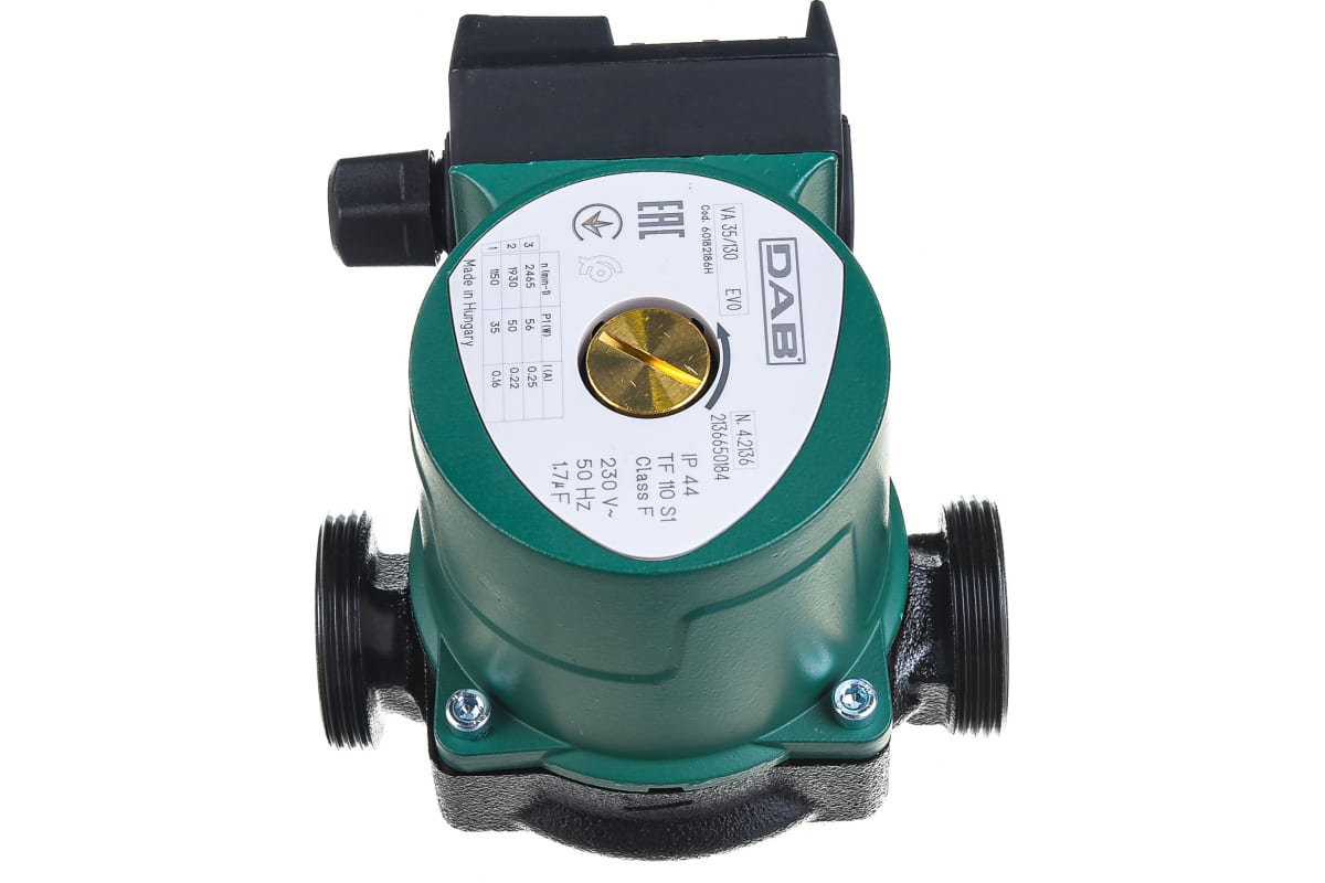 

Электрический водяной насос DAB VA 35/130 1" M230/50 EVO, 71 Вт, циркуляционный, -, производительность 3 м³/час, 2.5 кг (60182186H), VA 35/130 1" M230/50 EVO