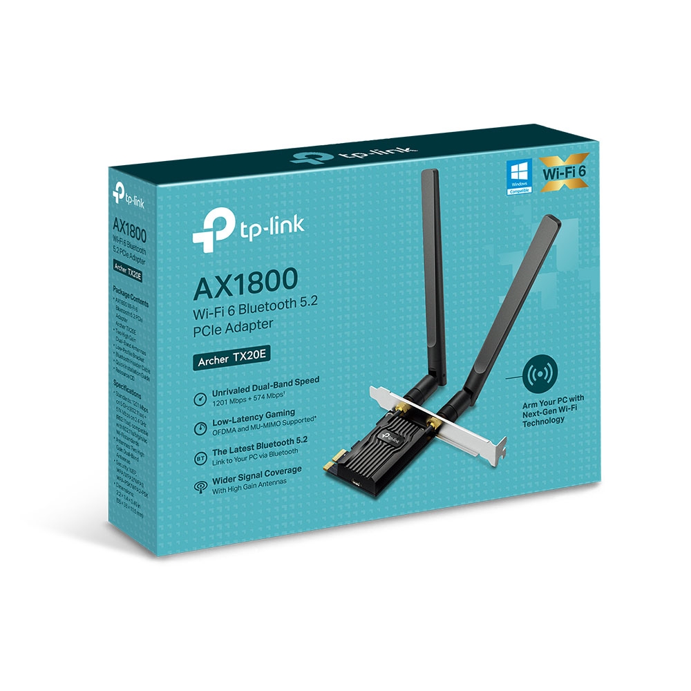 Адаптер Bluetooth+Wi-Fi TP-LINK Archer TX20E, до 1.78 Гбит/с, PCI-E