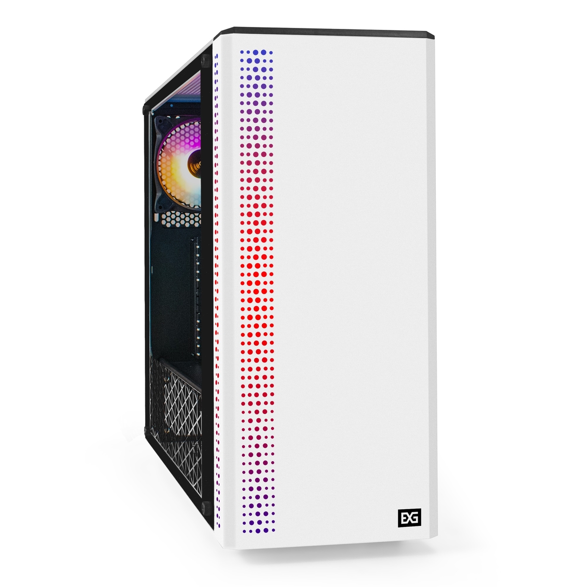 Корпус ExeGate Mistery Z4, ATX, Midi-Tower, USB 3.2, RGB подсветка, белый, без БП (EX294390RUS)