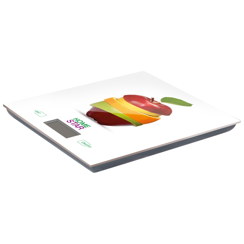 Кухонные весы электронные HomeStar HS-3006 5 кг, 2AAA, принт (яблоко) (101237), цвет принт (яблоко)