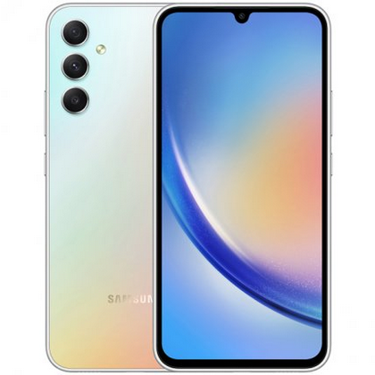 

Смартфон Samsung Galaxy A24, 6.5" 1080x2340 Super AMOLED, MediaTek Helio G99, 6Gb RAM, 128Gb, 3G/4G, NFC, Wi-Fi, BT, 3xCam, 2-Sim, 5000 мА⋅ч, USB Type-C, Android 13, серебристый (SM-A245FZSVMEA), Galaxy A24