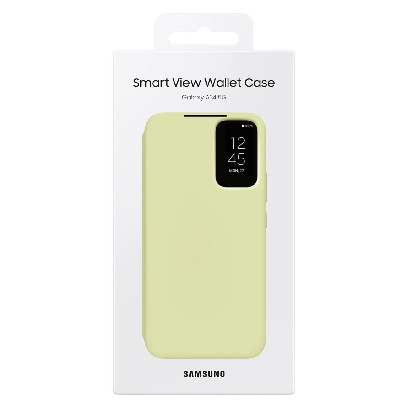 Чехол-книжка Samsung Smart View Wallet для смартфона Samsung Galaxy A34,  полиуретан, лайм, 1185914 купить в Новосибирске в интернет-магазине e2e4