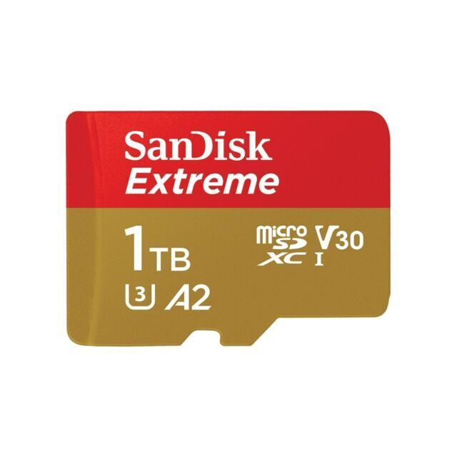 Карта памяти 1Tb microSDXC Sandisk Extreme Class 10 UHS-I U3 V30 A2 (SDSQXAV-1T00-GN6MN)