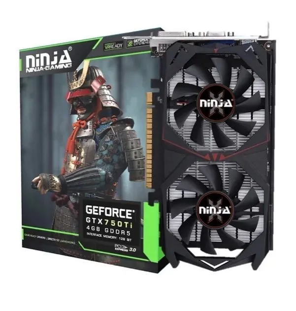 Видеокарта Ninja NVIDIA GeForce GTX 750 Ti 640SP, 4Gb DDR5, 128 бит, PCI-E, VGA, DVI, HDMI, Retail (NF75TI045F) - фото 1