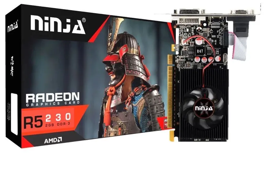 

Видеокарта Ninja AMD Radeon R5 230 160SP, 1Gb DDR3, 64 бит, PCI-E, VGA, DVI, HDMI, Retail (AFR523013F), 160SP