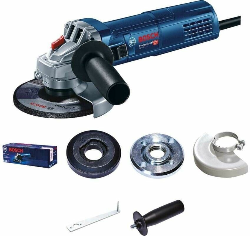 

УШМ (болгарка) BOSCH Professional GWS 9-125, сетевая, 900 Вт, 12.5 см, 11000 об/мин, 1.9 кг (0601396007), GWS 9-125