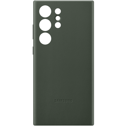 

Чехол-накладка Samsung Leather Case для смартфона Samsung Galaxy S23 Ultra, кожа, зеленый (EF-VS918LGEGRU)