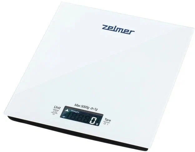 Кухонные весы электронные Zelmer ZKS1100W 5 кг, белый (73105105P)