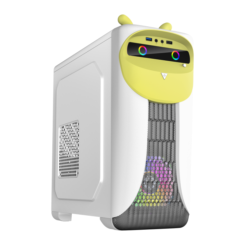 

Корпус GameMax Cute OWL, mATX, Mini-Tower, USB 3.0, белый/желтый, без БП (Cute OWL White Yellow), Cute OWL