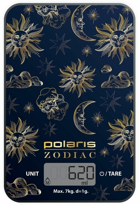 

Кухонные весы электронные Polaris PKS 0759DG 7 кг, черный/золотой (PKS 0759DG), PKS 0759DG