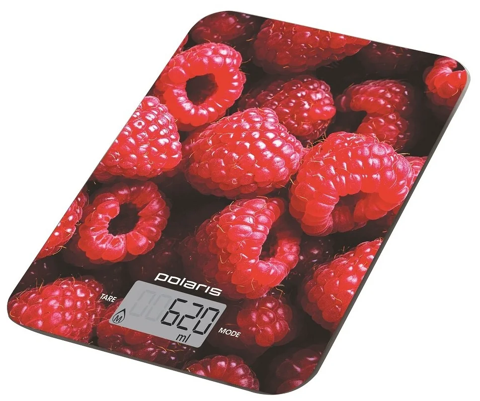 Кухонные весы электронные Polaris PKS 1068DG Raspberry 10 кг, 1 х CR2032, малиновый (PKS 1068DG)