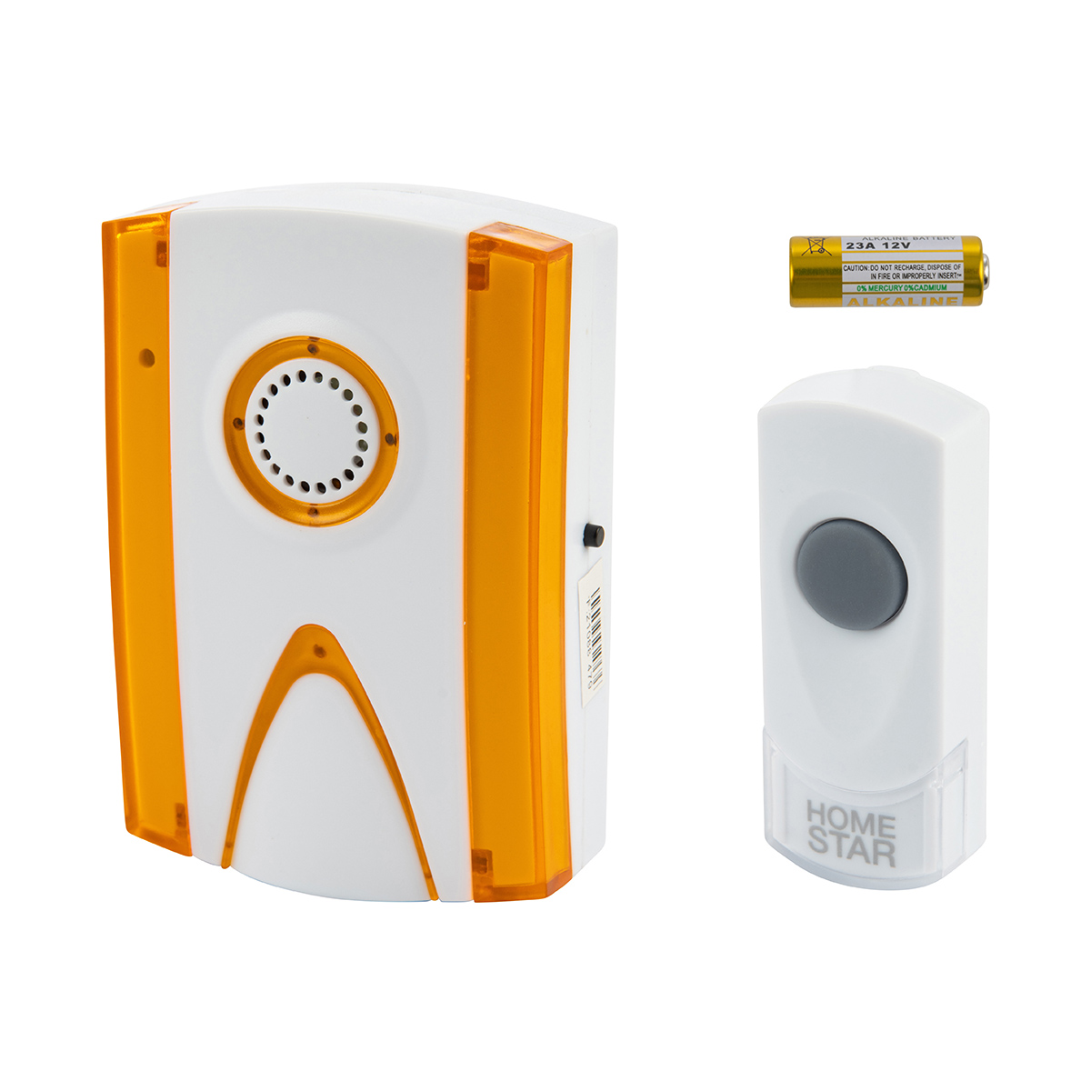 

Звонок беспроводной HomeStar HS-0107WP, с одной кнопкой, белый (103612), HS-0107WP