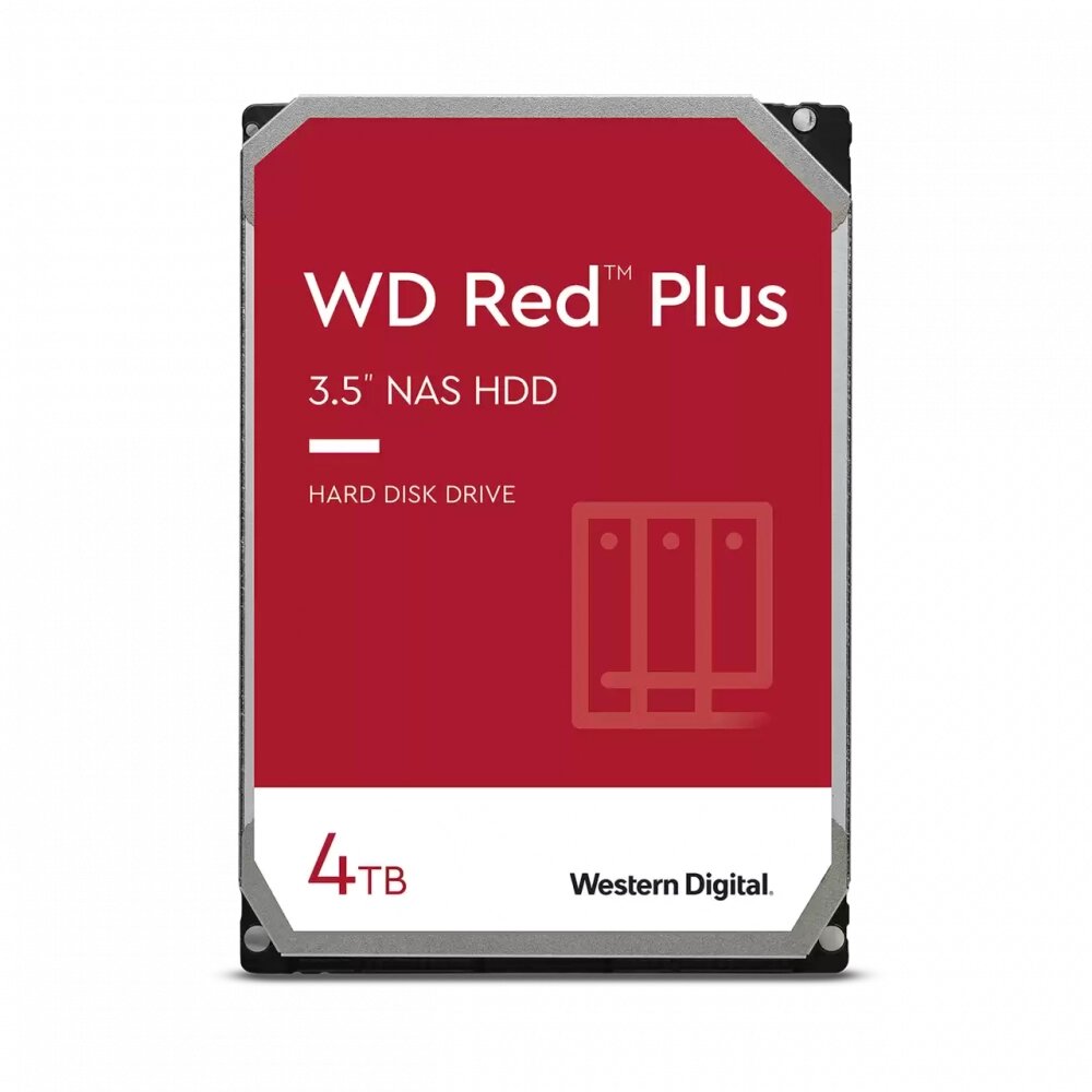 Жесткий диск (HDD) Western Digital 4Tb Red Plus, 3.5", 5400rpm