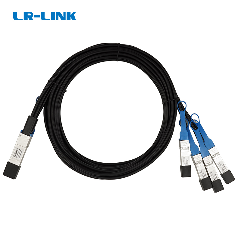 Кабель DAC LR-Link, QSFP28-4xSFP28, 25 Гбит/с, 5 м, черный (QSFP28-4XSFP28-DAC-5M)