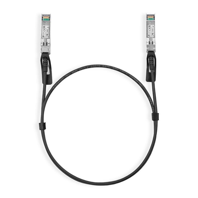 Кабель DAC TP-Link, SFP+-SFP+, 10 Гбит/с, 1 м, черный (TL-SM5220-1M)