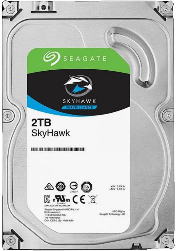 

Жесткий диск (HDD) Seagate 2Tb SkyHawk, 3.5", 5900rpm, 256Mb, SATA3 (ST2000VX012)