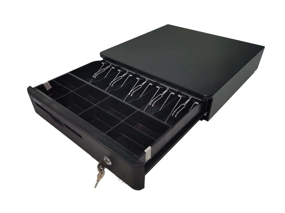 Денежный ящик SPACE BOX-410R, металл, черный, электромеханический, ячеек купюры/монеты: 5 шт./8 шт. (BOX-410R)