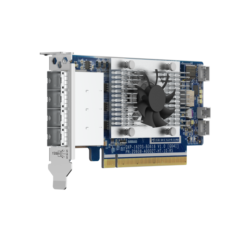 Адаптер HBA QNAP QXP-1620S-B3616W, SAS 12G, 4-port (miniSAS HD), PCI-Ex16, SGL (QXP-1620S-B3616W)