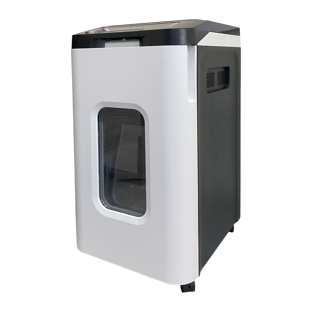 

Шредер Office Kit SA400 3,8x12, секретность 3/P-4, 198 см/мин., перекрестный - 3.8 мм x 1.2 см, 50 л, 14 шт., скрепки, скобы, карты, черный/белый (OK3812AS400), SA400 3,8x12