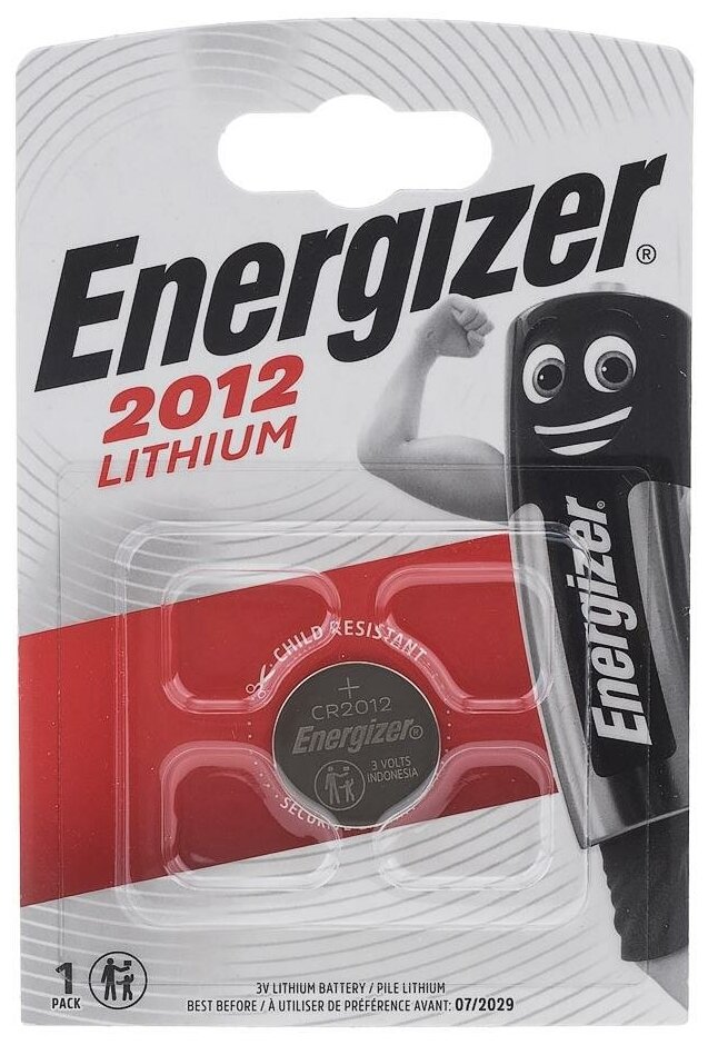 

Батарея Energizer CR2012, 3V, 1 шт. (00-00008450)
