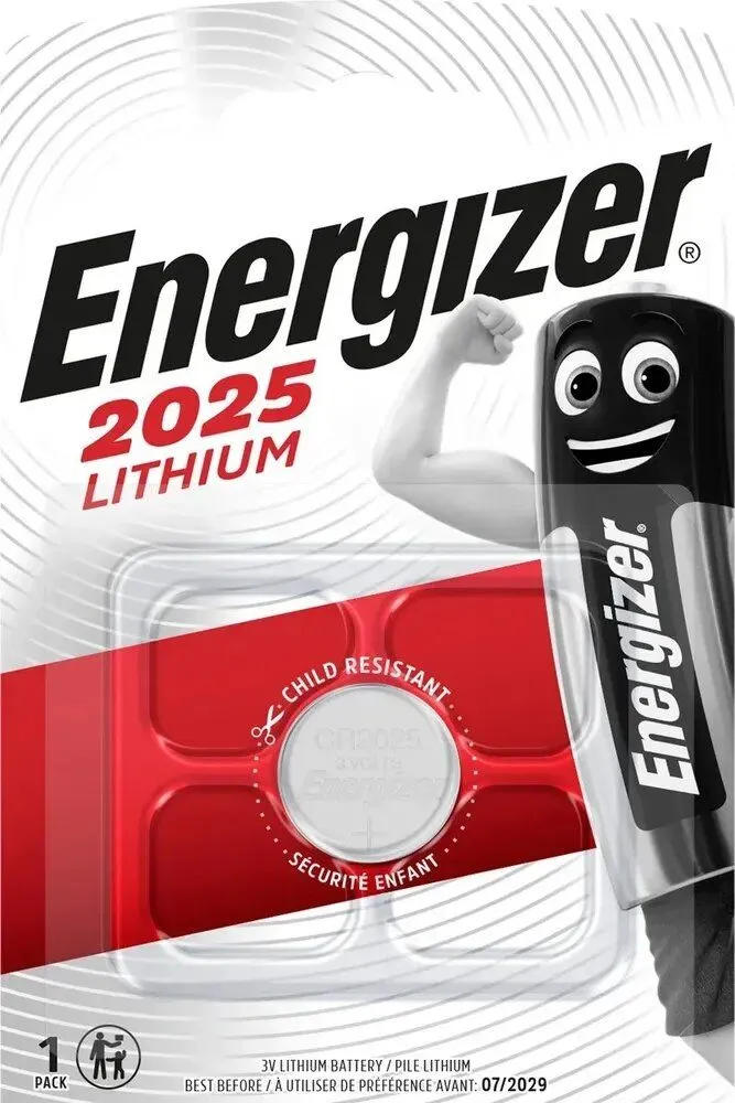 

Батарея Energizer CR2025, 3V, 1 шт. (E301021602)