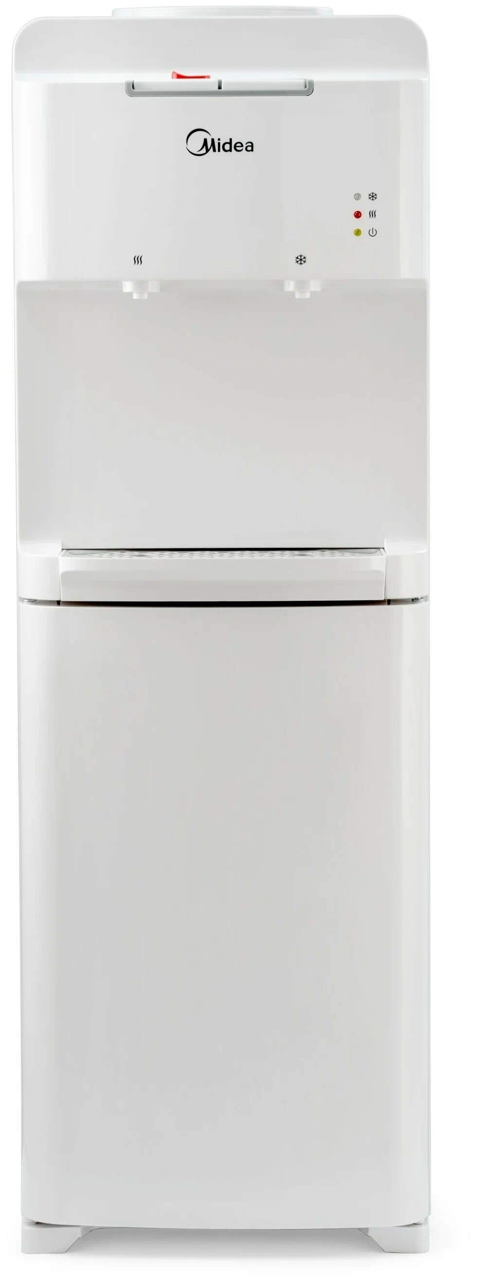 

Кулер напольный MIDEA YL1536S, нагрев 650 Вт 6 л/ч 87°C / охлаждение 80 Вт 2 л/ч 10°C, защита от детей, белый (УТ-00000371), YL1536S