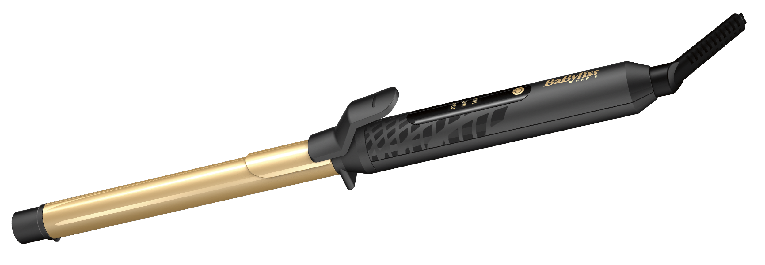 

Плойка Babyliss C419E, 200°C, 35 Вт, GOLD CERAMIC покрытие, режимов: 3, 1.8 м, черный, C419E