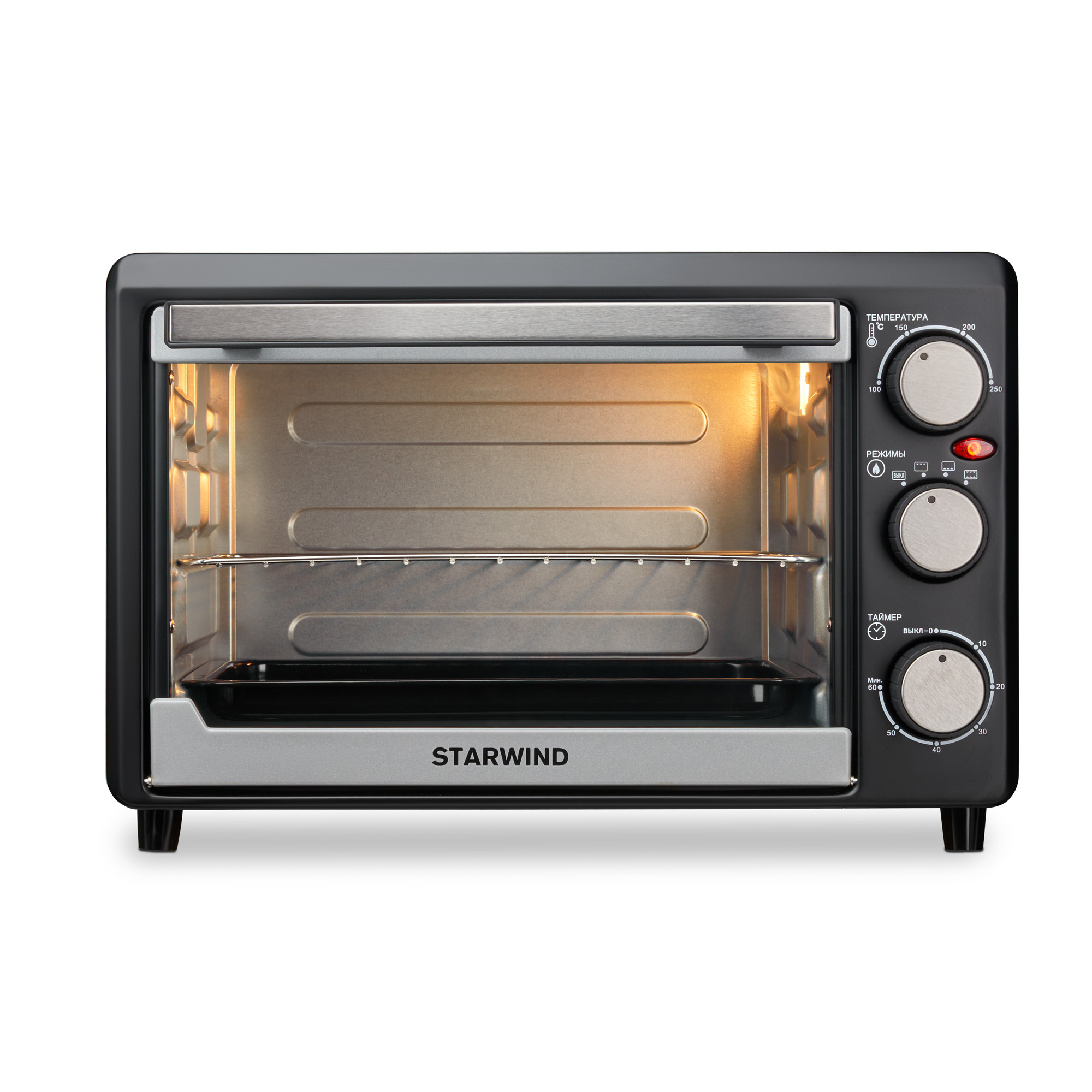 

Мини-печь STARWIND SMO2044 1.2 кВт, черный, SMO2044