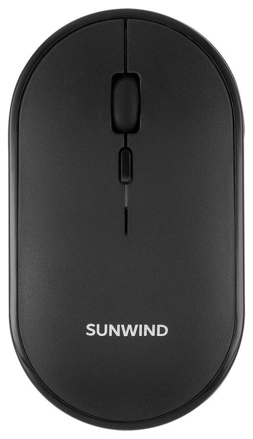 Мышь беспроводная SUNWIND SW-M300 , 1600dpi, оптическая светодиодная, Bluetooth/Радиоканал/USB, черный (1611700)