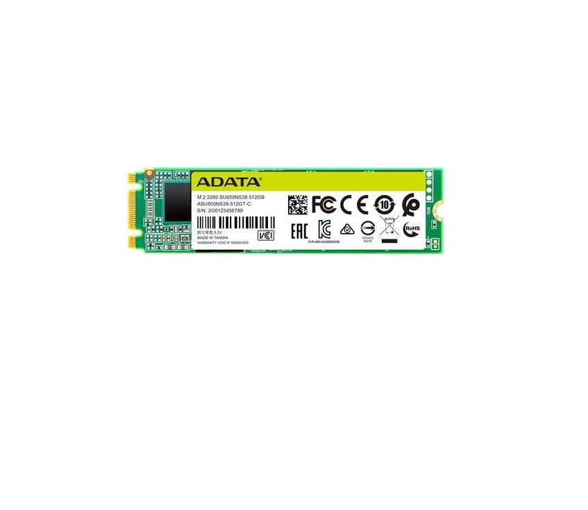 Твердотельный накопитель (SSD) ADATA 512Gb, M.2 2280, SATA3 (ASU650NS38-512GT-B) Bulk (OEM) - фото 1