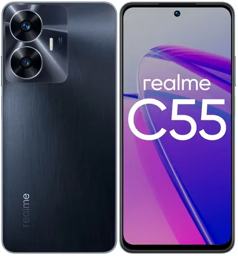 

Смартфон Realme C55, 6.72" 1080x2400 IPS, MediaTek Helio G88, 6Gb RAM, 128Gb, 3G/4G, NFC, Wi-Fi, BT, 2xCam, 2-Sim, 5000 мА⋅ч, USB Type-C, Android 13, черный (6056439/6056535), C55