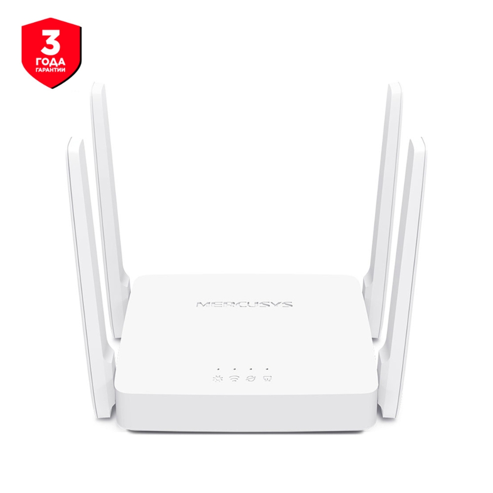 

Wi-Fi роутер Mercusys MR30, 802.11a/b/g/n/ac, 2.4 / 5 ГГц, до 1.17 Гбит/с, LAN 2x100 Мбит/с, WAN 1x100 Мбит/с, внешних антенн: 4x5 дБи (MR30), MR30