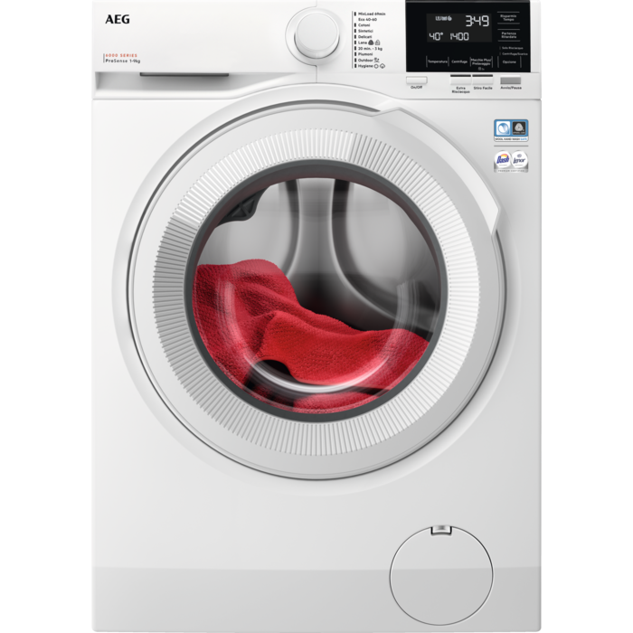 

Стиральная машина AEG 6000 PROSENSE LR6G94OW, 9 кг, 1400 об/мин, белый (LR6G94OW), LR6G94OW