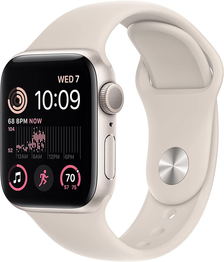 

Смарт-часы APPLE Watch SE 2022 A2722, 40мм, S/M, 1.57" OLED LTPO, сияющая звезда (MNT33LL/A), Watch SE 2022 A2722, 40мм, S/M