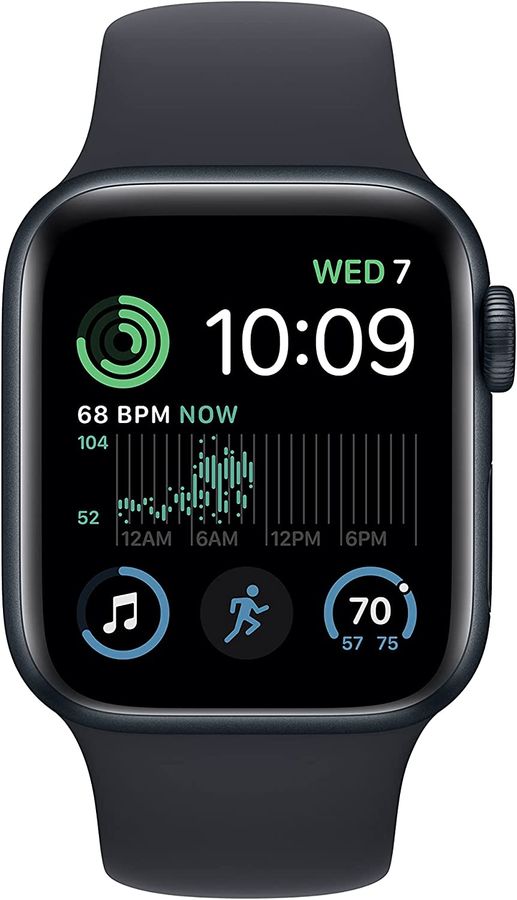 

Смарт-часы APPLE Watch SE 2022 A2722, 40мм, S/M, 1.57" OLED LTPO, темная ночь (MNL83LL/A), Watch SE 2022 A2722, 40мм, S/M