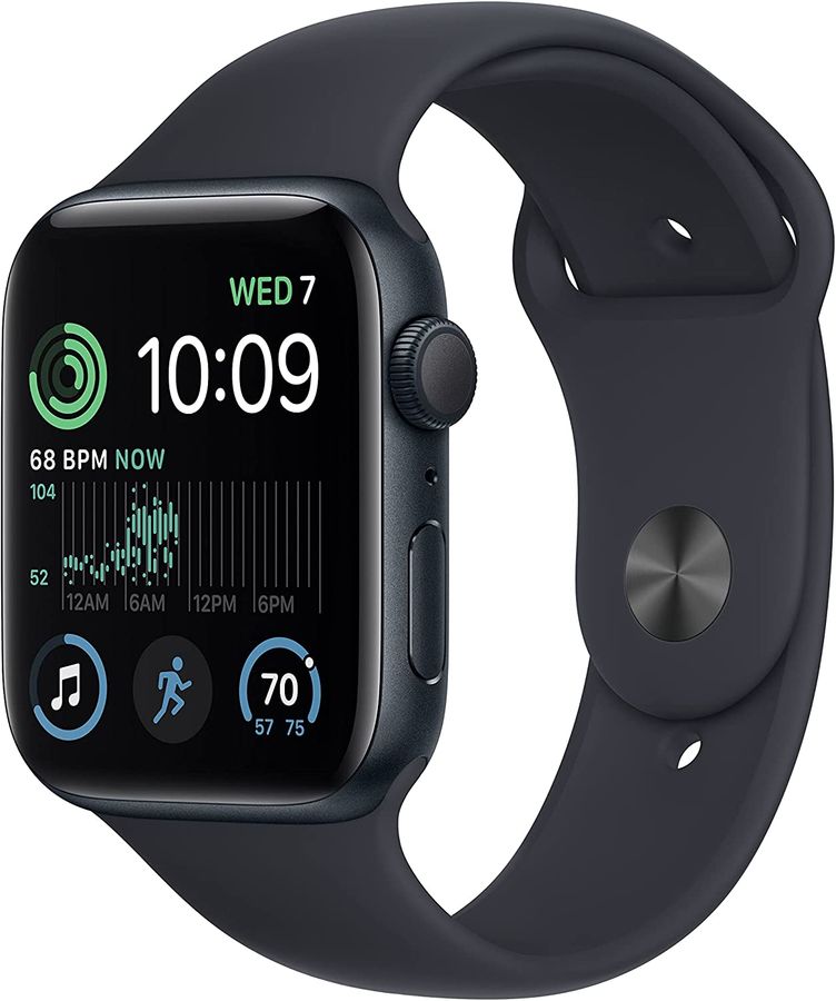 

Смарт-часы APPLE Watch SE 2022 A2723, 44мм, S/M, 1.73" OLED LTPO, темная ночь (MNTF3LL/A), Watch SE 2022 A2723, 44мм, S/M