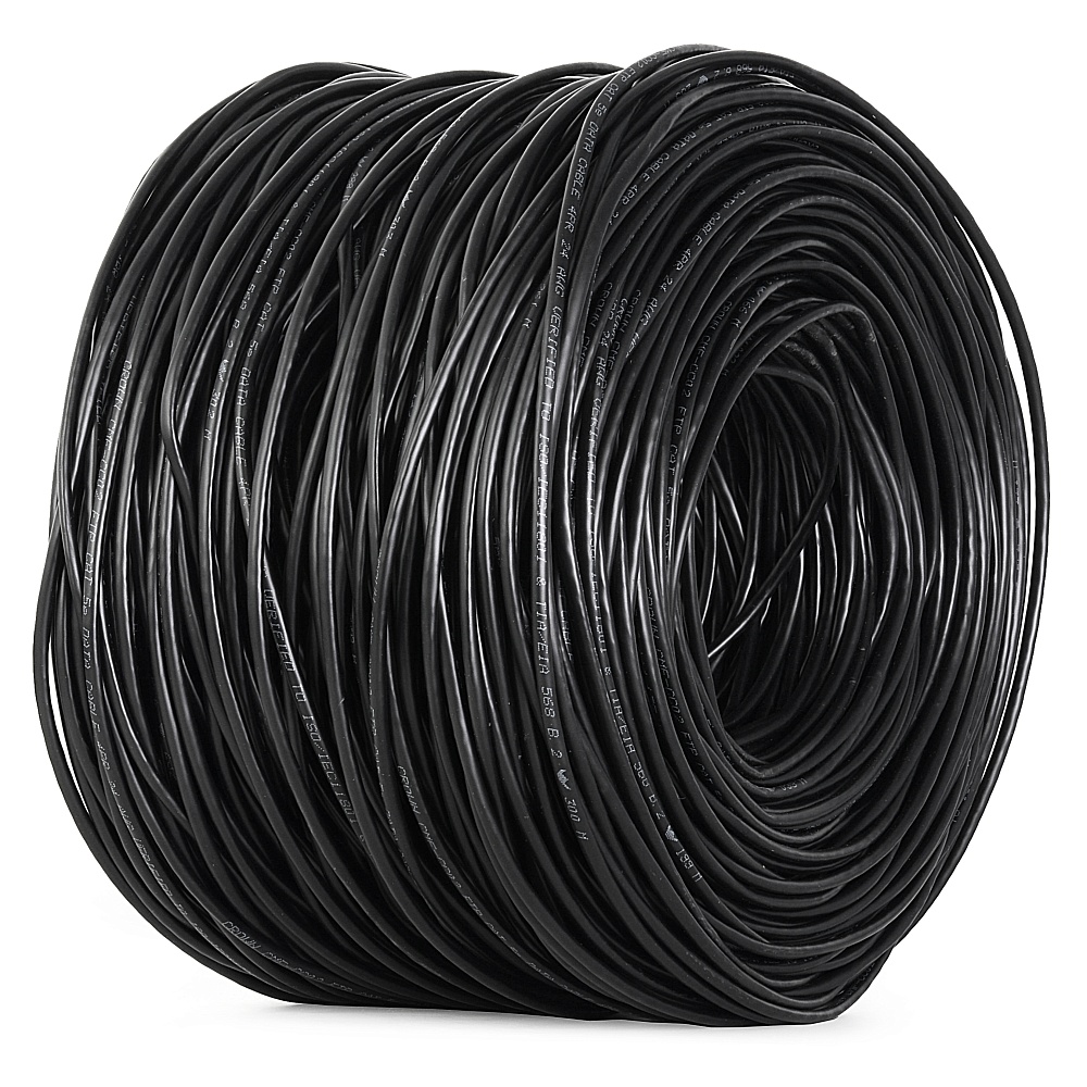 

Витая пара UTP кат.5e, 4 пары, CCA, 305м., внутренний, одножильный, PVC, черный, CROWN (CMU-CC02 Black)