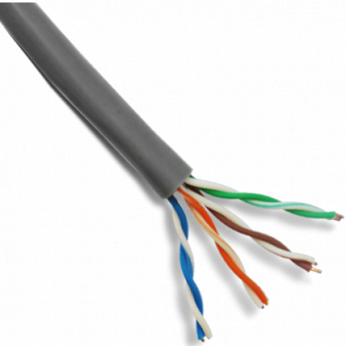 

Витая пара UTP кат.5e, 4 пары, CCA, 305м., внутренний, одножильный, PVC, серый, CROWN (CMU-CC02 Gray)