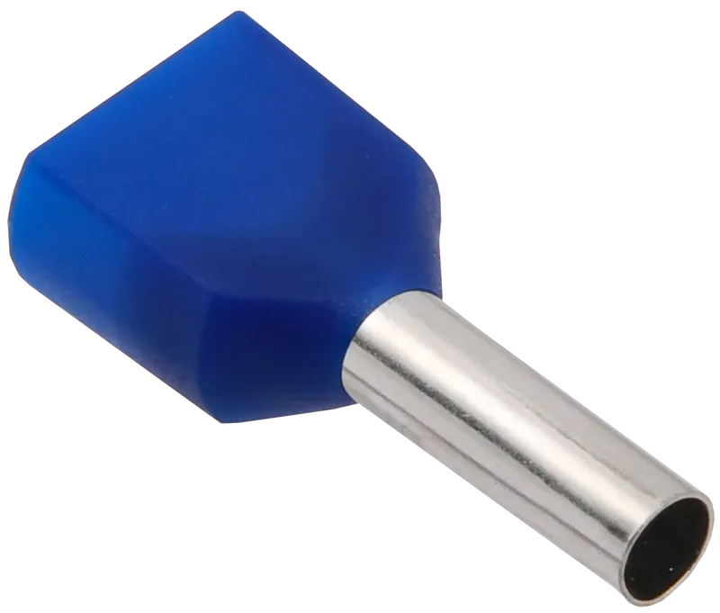 Наконечник НШВИ2, 2.5 мм²/2.5 мм², медь, луженый, под опрессовку, изолированный, синий, 100 шт., Generica 2,5-10 (UGN31-010-D25-100-G)