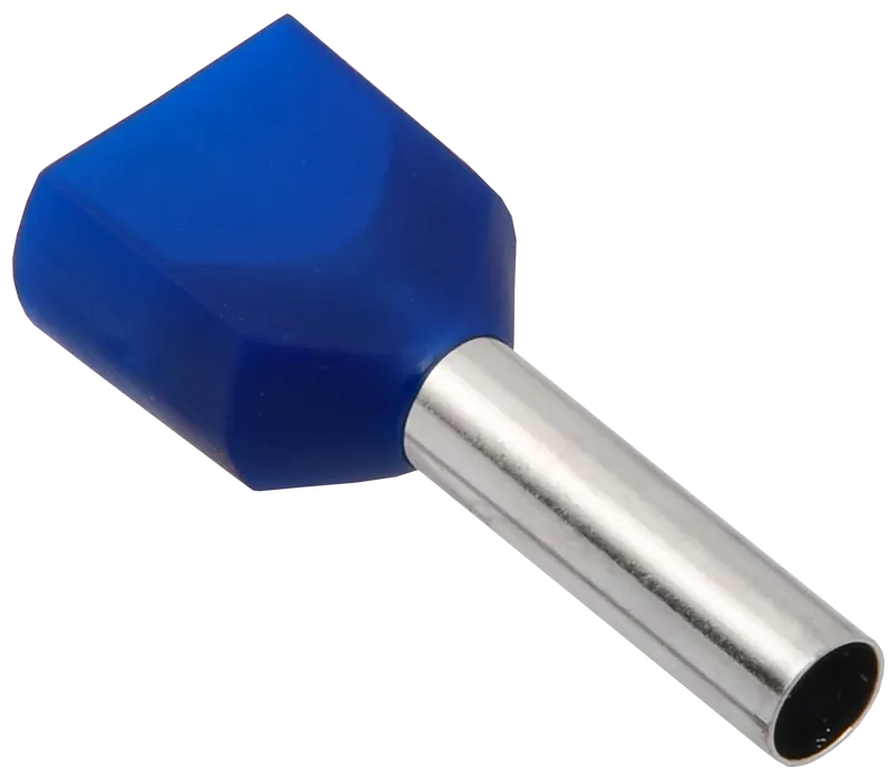 Наконечник НШВИ2, 2.5 мм²/2.5 мм², медь, луженый, под опрессовку, изолированный, синий, 100 шт., Generica 2,5-12 (UGN31-012-D25-100-G)