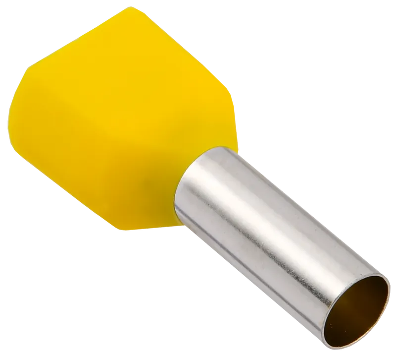 Наконечник НШВИ2, 6 мм²/6 мм², медь, луженый, под опрессовку, изолированный, желтый, 100 шт., Generica 6,0-14 (UGN31-014-006-100-G)