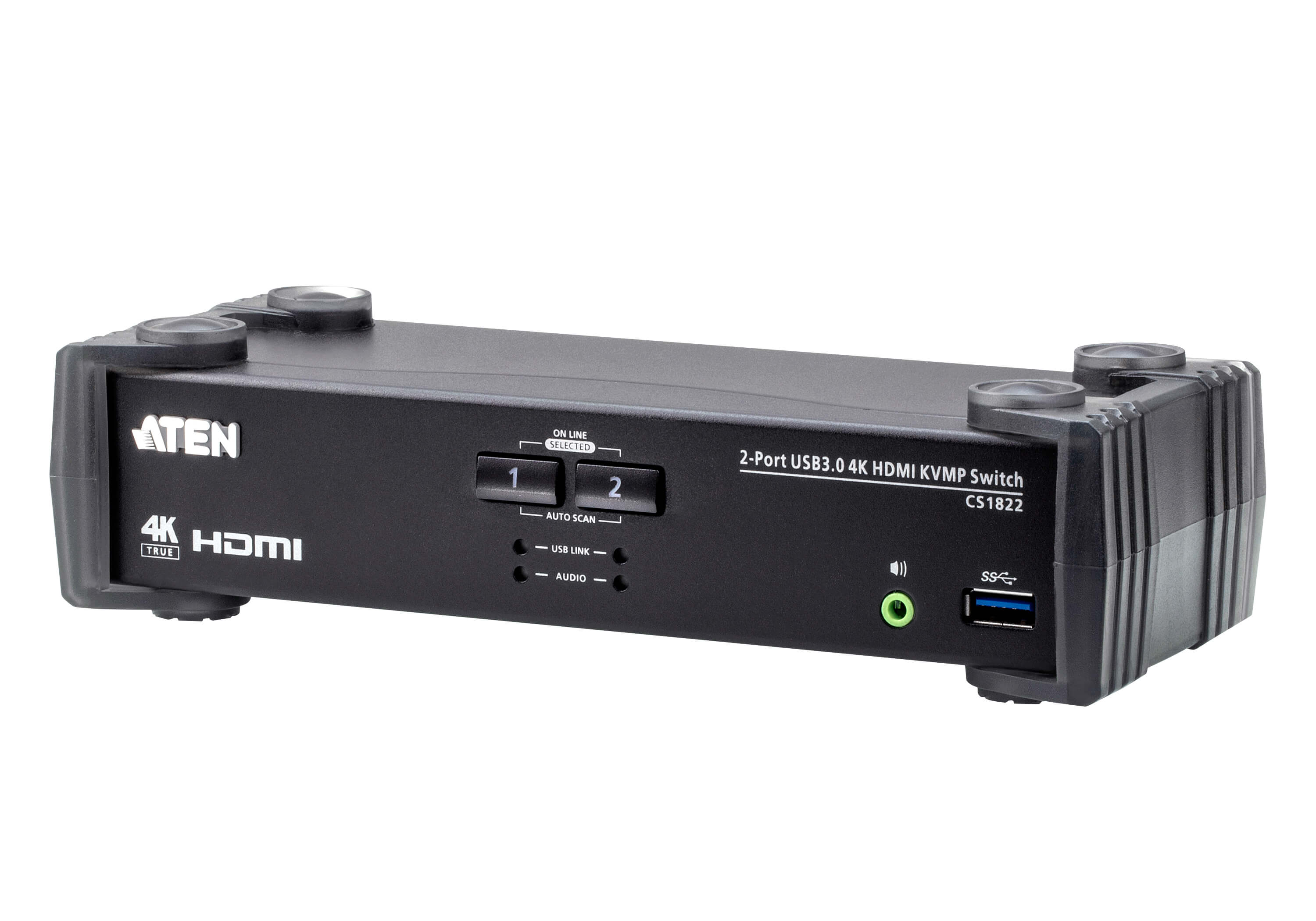 

Переключатель KVM (КВМ) ATEN CS1822, 2-ПК, HDMI до 4096x2160, клавиатура USB, мышь USB (CS1822-AT-G), CS1822