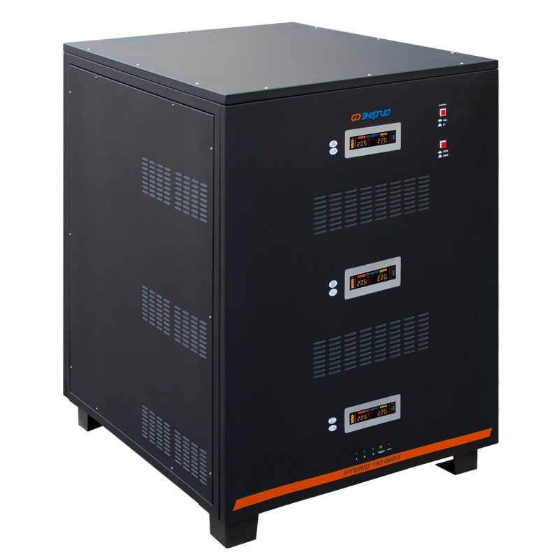 Стабилизатор напряжения Энергия Hybrid -150 000/3, 150000 VA, клеммная колодка, черный (Е0101-0204)