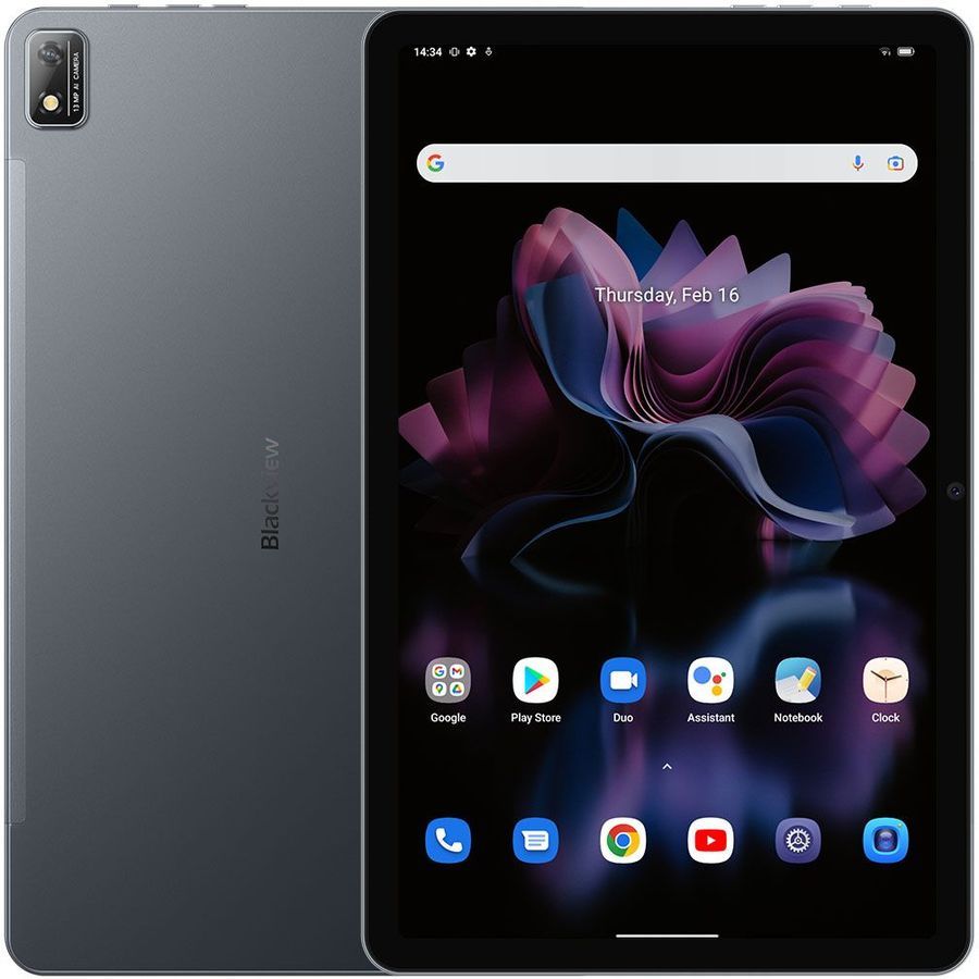 

Планшет Blackview Tab 16 11" 2000x1200 IPS, Unisoc T616, 8Gb RAM, 256Gb, 3G/4G LTE, WiFi, BT, 7.68 А·ч, Android 12, серый (BVTAB16-8256GRA), 16