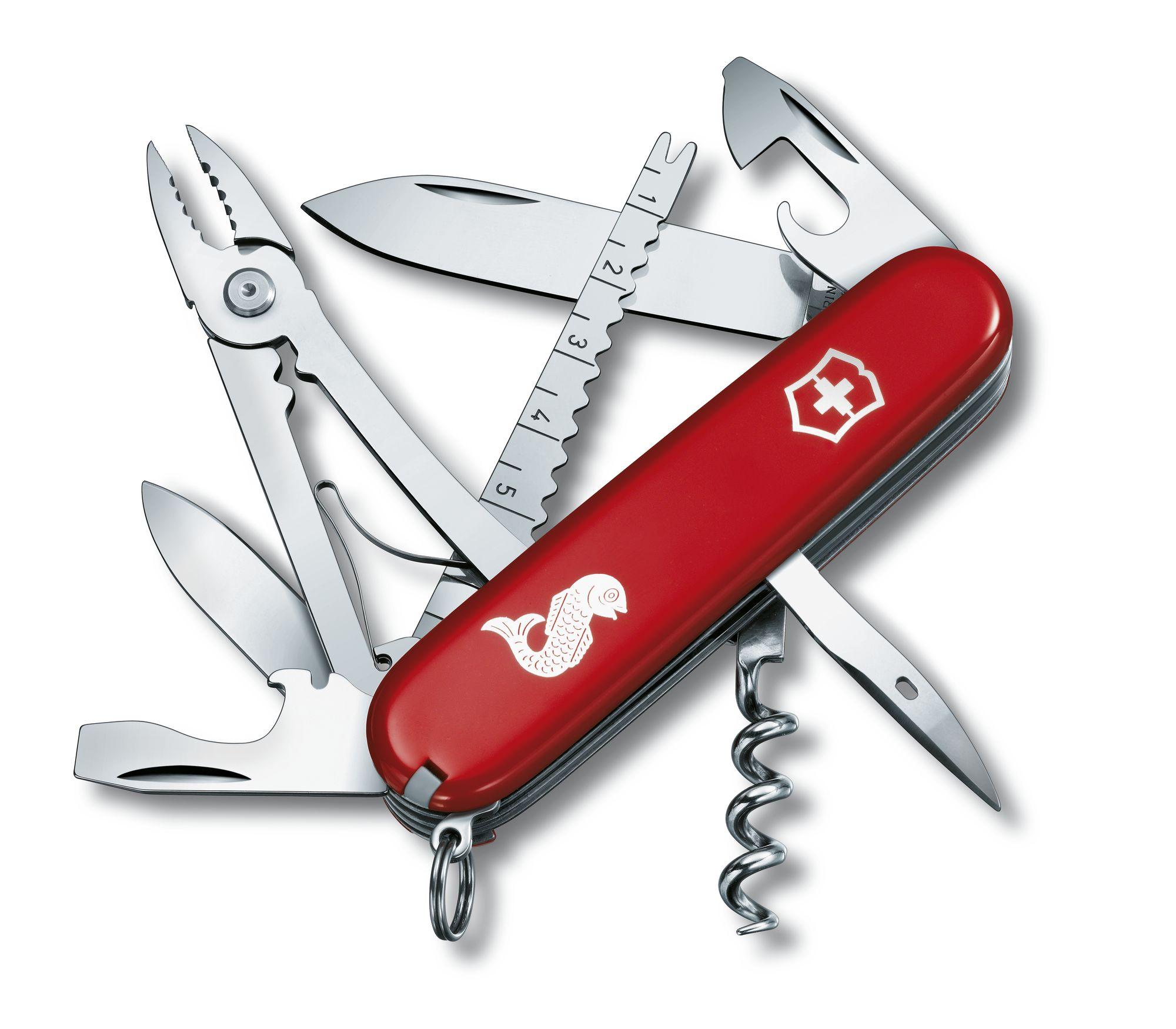 Мультитул 19 в 1, красный, VICTORINOX Angler (1.3653.72)