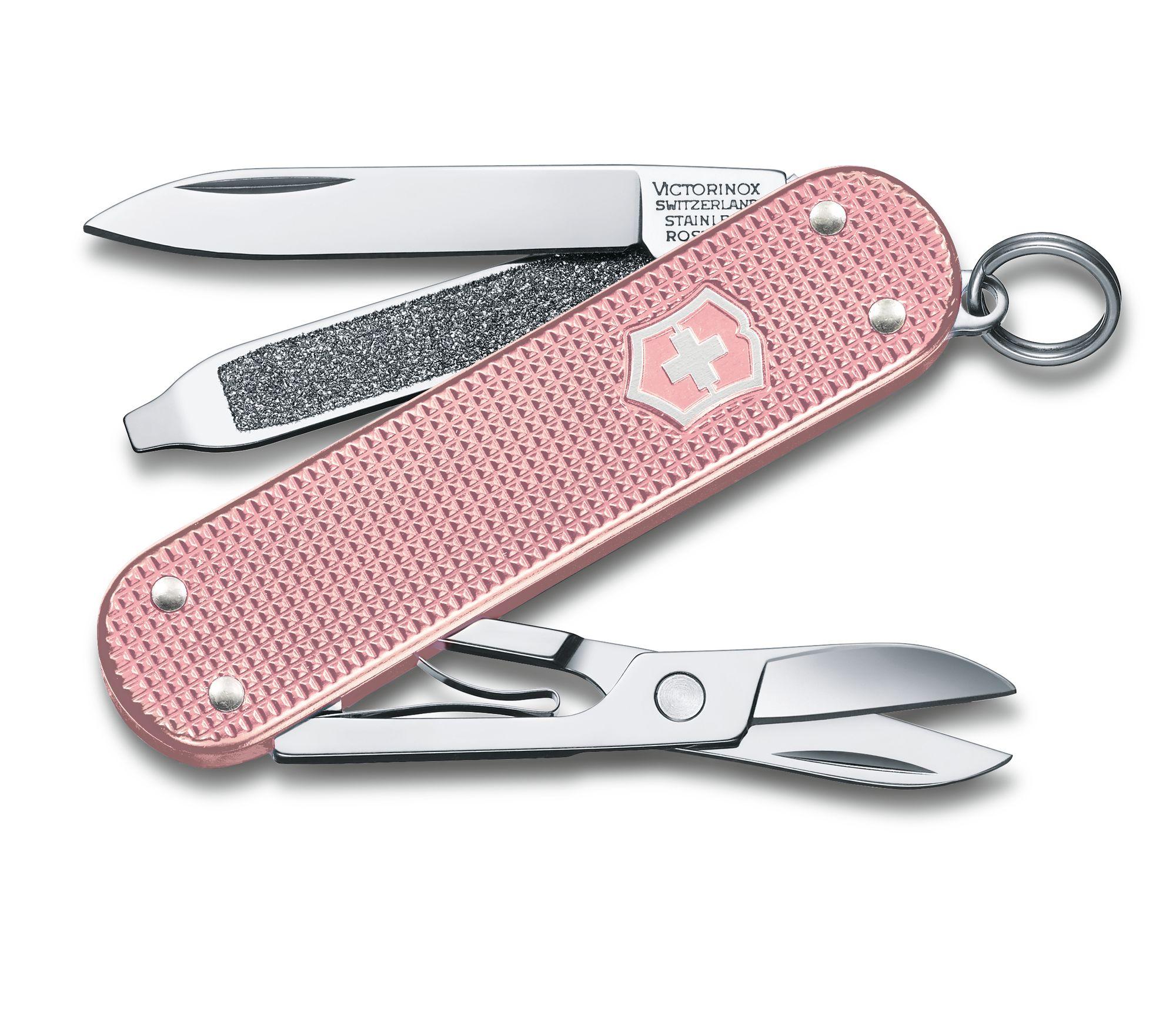 Мультитул 5 в 1, розовый, VICTORINOX Classic SD Alox Cotton Candy (0.6221.252G)